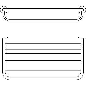 Ideal Standard Badetuchablage IOM A9106AA 570 mm, verchromt