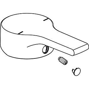 Ideal Standard Griffhebel, ACTIVE, mit Logo, B960672AA kpl. D47, B960672AA, Chrom