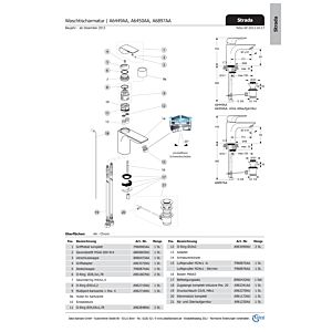 Ideal Standard Griffhebel STRADA, rund, Multiport, F960983AA kpl., Chrom