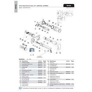 Ideal Standard Griffhebel STRADA, rund, Kart. 47, F960984AA kpl., Chrom