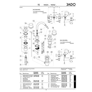 Ideal Standard aérateur JADO complet, Inox H960918GN