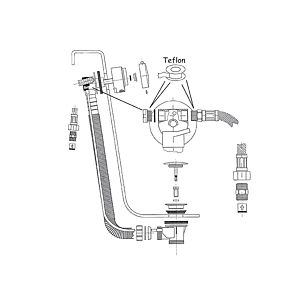 Ideal Standard Ab- und Überauf, mit Zulauf, Chrom T6492AA mit Zulauf, chrom