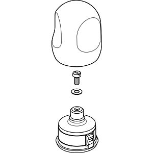 Ideal Standard Griffhebel ALPHA NEU, B964622AA, B964622AA Chrom