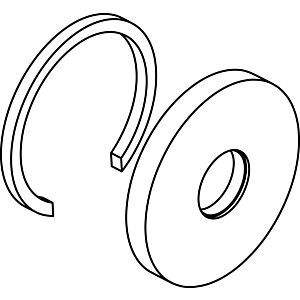 Ideal Standard rosace, f. Vanne multi-voies UP, chromée A963673AA