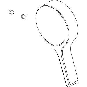 bouton de Ideal Standard match0 A962319, chromé A962319AA