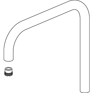 Ideal Standard pipe spout, 230mm, cpl., chrome B960498AA