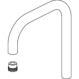 Ideal Standard spout CERAPLAN III, B961121AA for WT fitting, 160mm, chrome