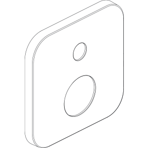 rosace Ideal Standard , pour mitigeur bain UP, 165x165mm, F961114AA chromé