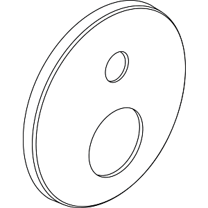 Ideal Standard Rosette, rund/plan, B/S Easy-Box, A962392AA Chrom