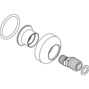 Ideal Standard S-connector MELANGE bath surface, cpl., A962050AA chrome