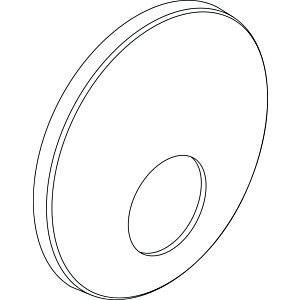 Ideal Standard rosette, round / curved, SHR Easy-Box, A962390AA chrome