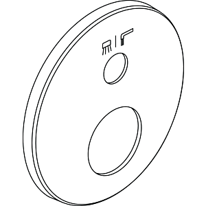 Ideal Standard Rosette, rund, mit Symbol A962484AA Therm. Easybox, Chrom