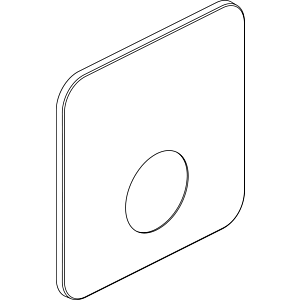 Ideal Standard Rosette EASY-BOX, f. Brausearm., A860898AA 163x163mm, Chrom
