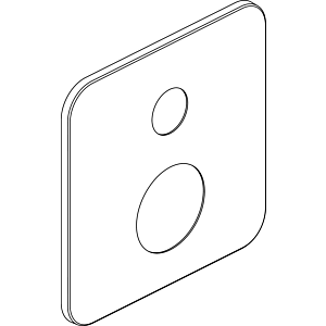 Ideal Standard rosace EASY-BOX, A860909AA pour therm. baignoire ou douche, 163x163mm, chrome