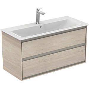 Ideal Standard Connect Air Waschtischunterschrank E0821UK, Pinie hell Dekor/braun matt, 2 Auszüge