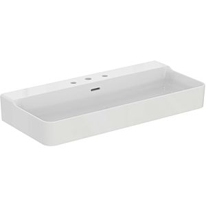 Ideal Standard Conca T3833MA avec 3 trous pour robinetterie et trop-plein, poli, 1000 x 450 x 165 mm, blanc Ideal Plus