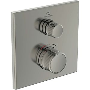 Ideal Standard CeraTherm Navigo Brausethermostat Unterputz A7301GN eckig, Fertigmontageset, silver storm