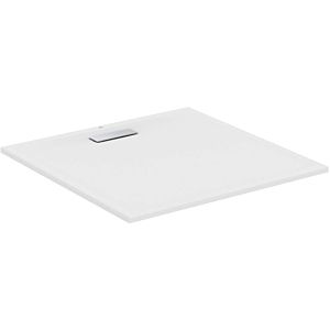 Ideal Standard Ultra Flat New Quadratische-Duschwanne T4488V1 Ablaufgarnitur mit Abdeckung, 100 x 100 x 2,5 cm, Seidenweiß