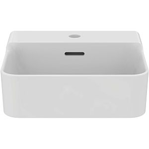 Ideal Standard Conca Lave-mains T3876MA 400x350mm, avec trop-plein, sol, trou robinetterie 2000 , blanc Idéal Plus