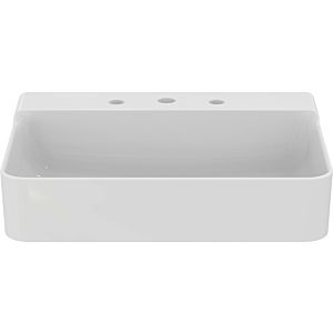 Ideal Standard Conca lavabo T382401 avec 3 trous pour robinetterie, sans trop-plein, poncé, 600 x 450 x 145 mm, blanc