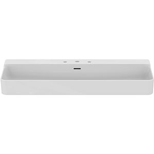 Ideal Standard Conca lavabo T380401 avec 3 trous pour robinetterie et trop-plein, 1200 x 450 x 165 mm, blanc