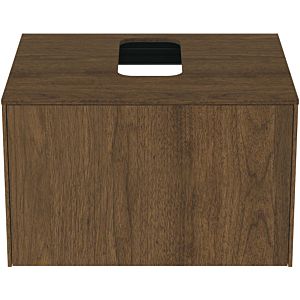 Ideal Standard vasque Conca T3928Y5 avec découpe, coulissant 2000 , 60x50,5x37 cm, centre, placage noyer foncé