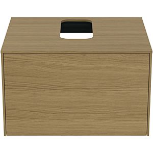 Ideal Standard vasque Conca T3928Y6 avec découpe, coulissant 2000 , 60x50,5x37 cm, centre, placage Eiche hell