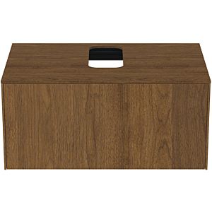 Ideal Standard vasque Conca T3929Y5 avec découpe, coulissant 2000 , 80x50,5x37 cm, centre, placage noyer foncé