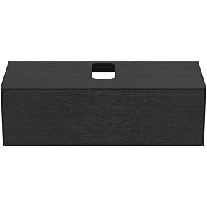 Ideal Standard Conca Waschtisch-Unterschrank T3931Y4 mit Ausschnitt, 1 Auszug, 120x50,5x37 cm, mittig, Eiche geflammt Furnier