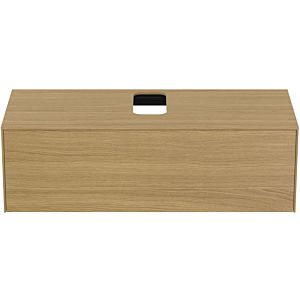 Ideal Standard Conca vanity unit T3931Y6 with cutout, 2000 pull-out, 120x50.5x37 cm, center, Eiche hell veneer