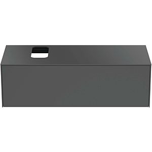 Ideal Standard vasque Conca T3932Y2 avec découpe, coulissant 2000 , 120x50,5x37 cm, droite / gauche, laqué anthracite mat