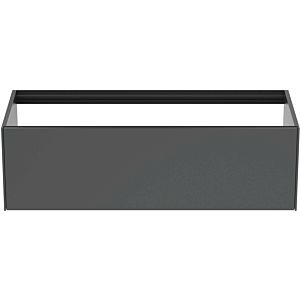 Ideal Standard Conca Waschtisch-Unterschrank T3933Y2 ohne Waschtisch-Platte, 1 Auszug, 120x50,5x36 cm, Anthrazit matt lackiert