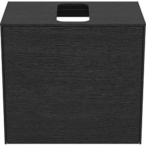 Ideal Standard Conca Waschtisch-Unterschrank T3934Y4 mit Ausschnitt, 1 Auszug, 60x37x55 cm, mittig, Eiche geflammt Furnier