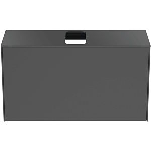 Ideal Standard Conca Waschtisch-Unterschrank T3936Y2 mit Ausschnitt, 1 Auszug, 100x37x55 cm, mittig, Anthrazit matt lackiert