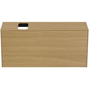 Ideal Standard Conca vanity unit T3938Y6 with cut-out, 2000 pull-out, 120x37x55 cm, right / left, Eiche hell veneer