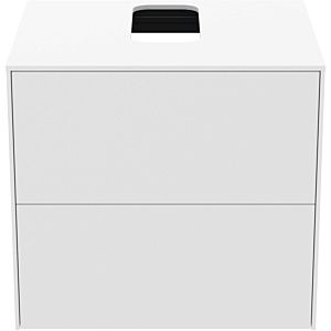 Ideal Standard Conca vanity unit T3940Y1 with cutout, 2 pull-outs, 60x50.5x55 cm, center, white matt lacquered
