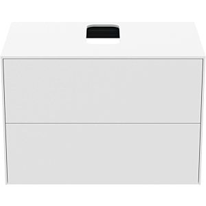 Ideal Standard vasque Conca T3941Y1 avec découpe, 2 tiroirs, 80x50,5x55 cm, centre, laqué blanc mat