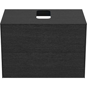 Ideal Standard vasque Conca T3941Y4 avec découpe, 2 tiroirs, 80x50,5x55 cm, centre, placage chêne flammé