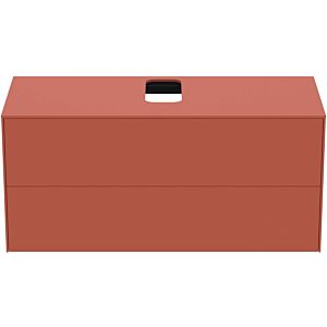 Ideal Standard Conca vanity unit T3943Y3 with cutout, 2 pull-outs, 120x50.5x55 cm, in the middle, Sunset matt lacquered