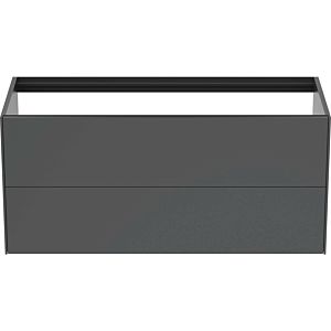 Ideal Standard Conca vanity unit T3945Y2 120x50.5x54cm, without vanity top, 2 pull-outs, matt anthracite lacquered