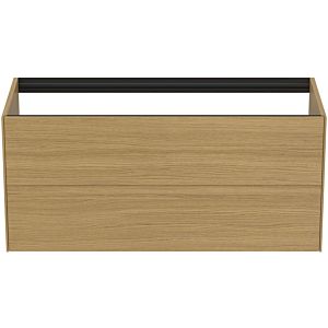 Ideal Standard vasque Conca T3945Y6 120x50.5x54cm, sans plan vasque, 2 tiroirs, placage Eiche hell