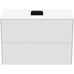 Ideal Standard Conca vanity unit T3947Y1 with cut-out, 2 pull-outs, 80x37x55 cm, center, white matt lacquered