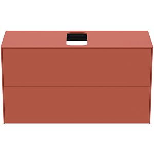 Ideal Standard Conca vanity unit T3948Y3 with cut-out, 2 pull-outs, 100x37x55 cm, center, Sunset matt lacquered