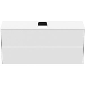 Ideal Standard Conca vanity unit T3949Y1 with cut-out, 2 pull-outs, 120x37x55 cm, center, white matt lacquered