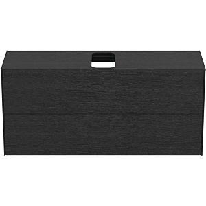 Ideal Standard vasque Conca T3949Y4 avec découpe, 2 tiroirs, 120x37x55 cm, centre, placage chêne flammé