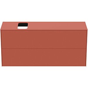 Ideal Standard Conca vanity unit T3950Y3 with cut-out, 2 pull-outs, 120x37x55 cm, right / left, Sunset matt lacquered