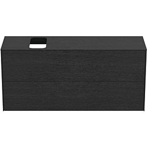 Ideal Standard Conca vanity unit T3950Y4 with cutout, 2 pull-outs, 120x37x55 cm, right / left, flamed oak veneer