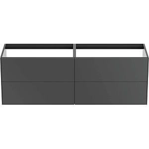 Ideal Standard Conca vanity unit T3990Y2 without vanity top, 4 pull-outs, 160x50.5x54 cm, matt anthracite lacquered