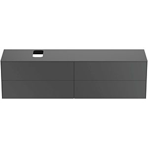 Ideal Standard Conca Waschtisch-Unterschrank T3992Y2 mit Ausschnitt, 4 Auszüge, 200x50,5x55 cm, rechts/links, Anthrazit matt lackiert