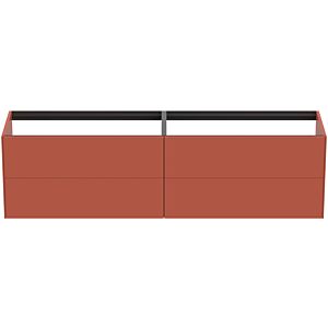 Ideal Standard vasque Conca T3993Y3 sans plan vasque, 4 tiroirs, 200x50,5x54 cm, laqué mat Sunset